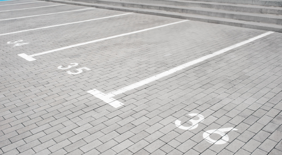 One of our parking lot line marking services