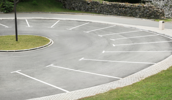 We offer parking lot line marking